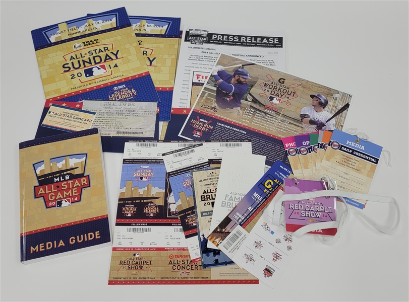 2014 MLB All-Star Game Collection w/ Tickets, Media Kit, & More