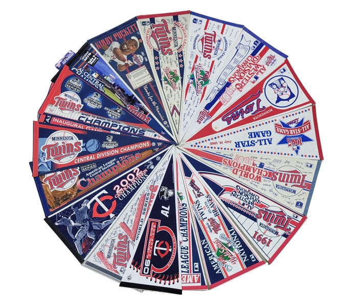 Large Collection of Minnesota Twins Pennants