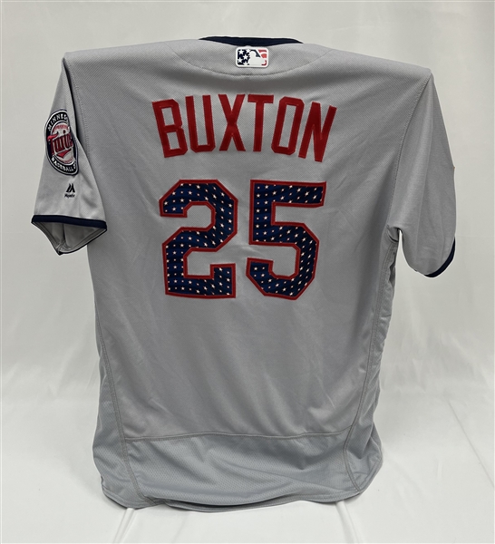 Byron Buxton 2017 Minnesota Twins Game Used Rare 4th of July Weekend Jersey MLB