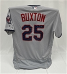 Byron Buxton 2017 Minnesota Twins Game Used Rare 4th of July Weekend Jersey MLB