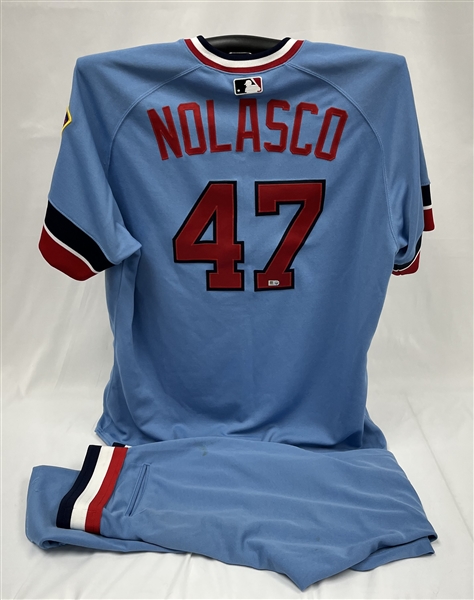 Ricky Nolasco 2014 Minnesota Twins Game Used Rare 1984 TBTC Jersey & Pants MLB