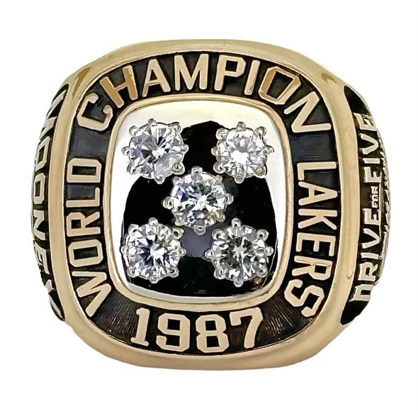 Los Angeles Lakers 1987 NBA World Champions 14K Gold & Diamond Ring w/ Provenance Letter