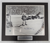 Bobby Orr Autographed The Flying Goal Matted 16x20 Photo