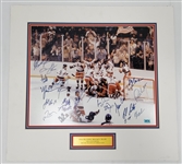 1980 USA Olympic Hockey Miracle Team Signed Matted 16x20 Photo w/ 20 Signatures