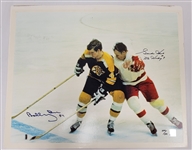 Bobby Orr & Gordie Howe Autographed & Inscribed Mounted 16x20 Photo LE #234/294