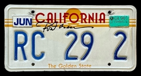 Rod Carew’s Personal California License Plate From Playing Days w/ Angels Signed by Carew