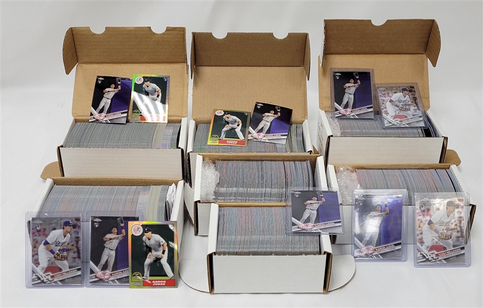 Lot of (7) 2017 Topps Chrome Baseball Sets w/ Judge Rookies