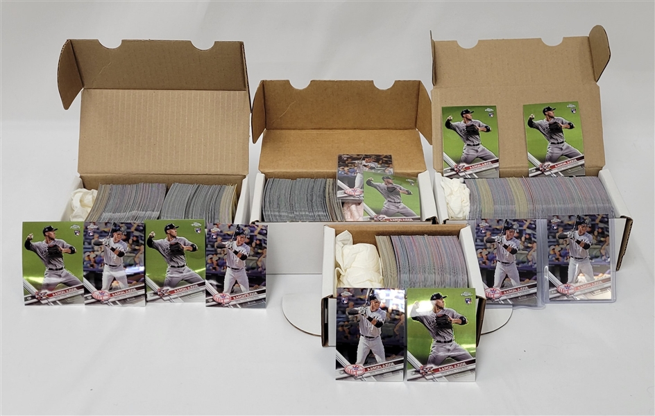 Lot of (6) 2017 Topps Chrome Baseball Update Series Sets w/ Judge Rookies