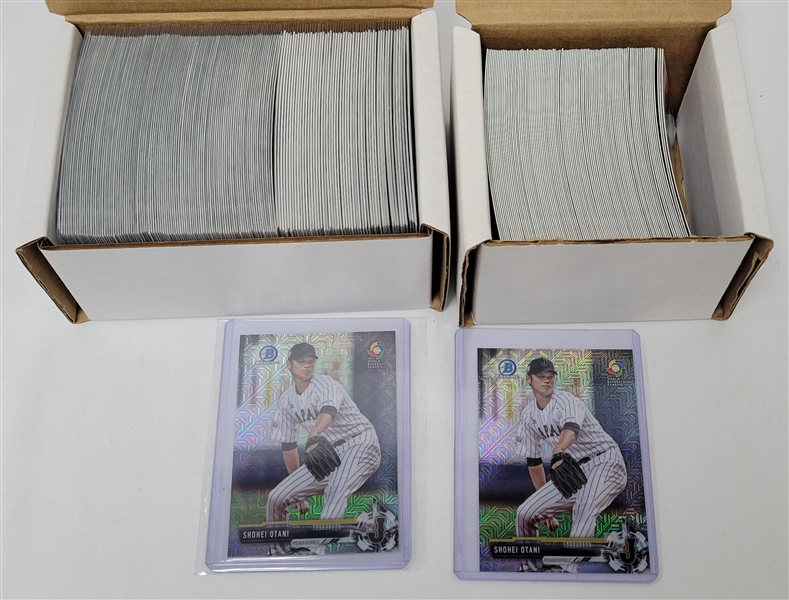 Lot of (2) 2017 Bowman Chrome Baseball Sets w/ Ohtani Mega Rookies
