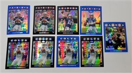 Lot of (4) 2008 Topps Chrome Football Partial Sets w/ Manning & Brady Refractors