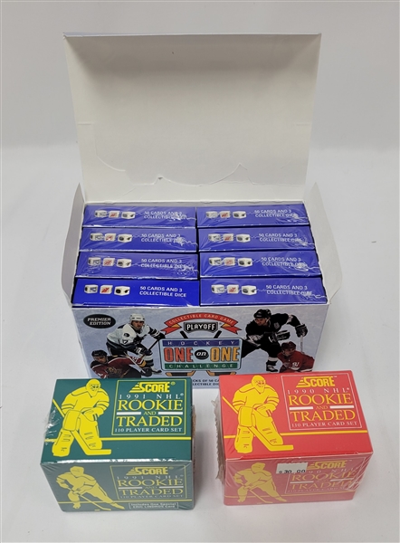 Lot of 3 Unopened 1990, 1991, & 1995 Hockey Card Boxes 
