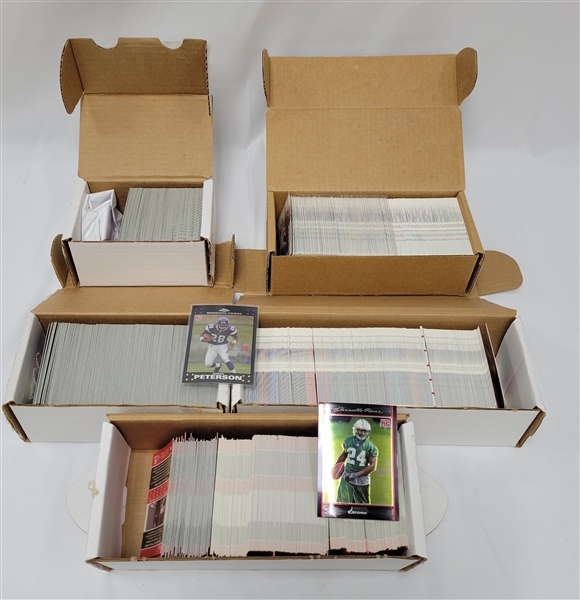 Lot of (5) 2007 Topps Chrome, Score, & Bowman Football Partial Sets w/ Lots of Rookies