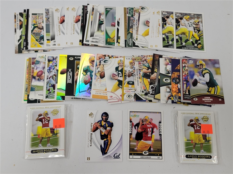 Extensive Aaron Rodgers Card Collection w/ Rookies