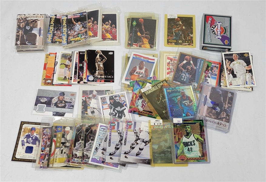 Miscellaneous Basketball & Hockey Card Collection w/ Stars & Hall of Famers