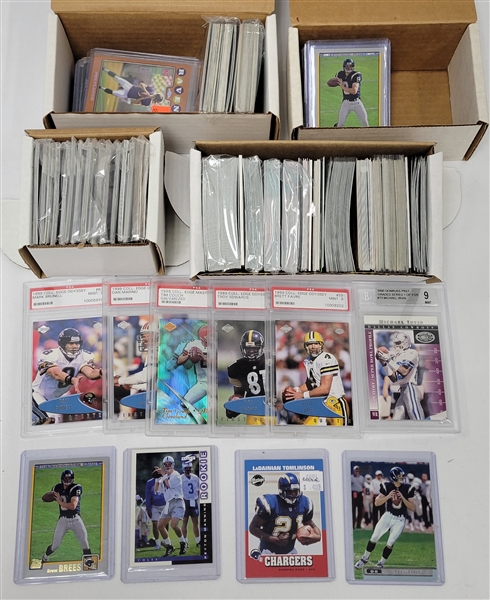 Extensive Football Card Collection w/ Brees & Manning Rookies