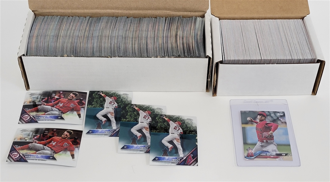 2018 Topps Baseball Update Series Complete Set & 2016 Topps Chrome Baseball Partial Set *Ohtani Rookie*