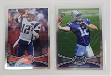 Large Football Card Collection w/ Andrew Luck Topps Chrome Rookie