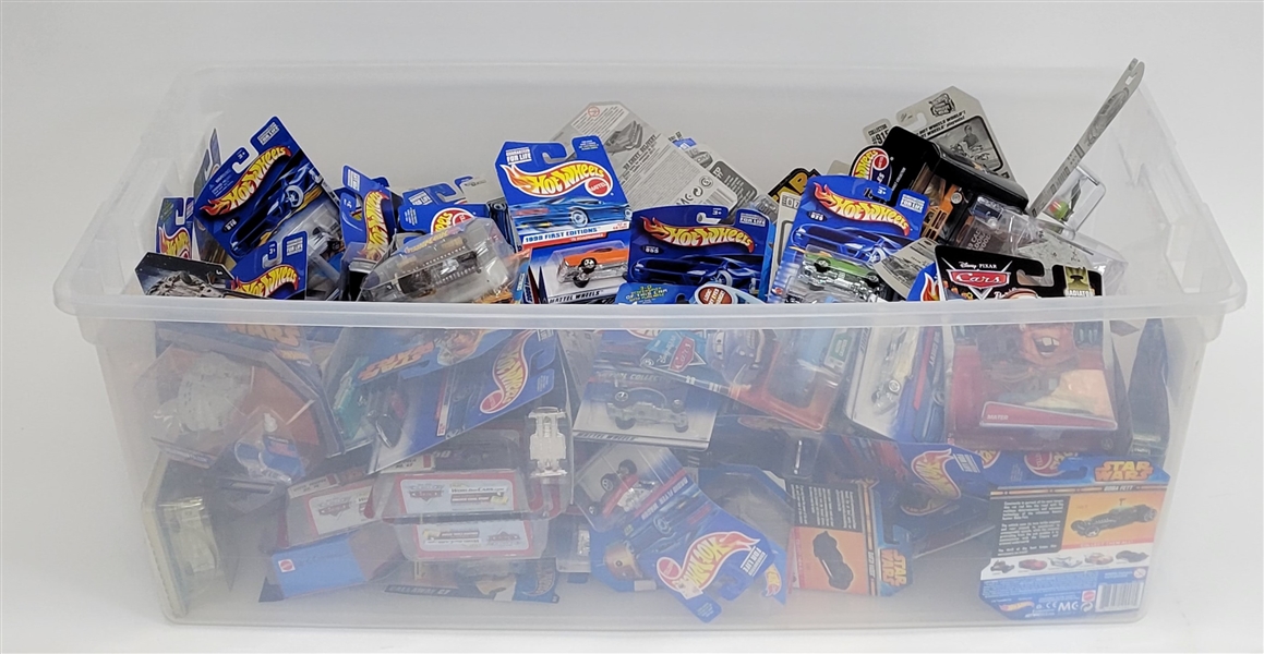 Large Collection of Hot Wheels & Star Wars Toy Cars