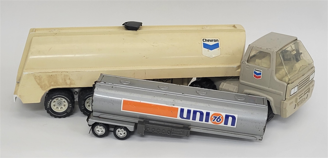 Chevron Tonka Tanker Truck & Trailer + Union 76 Trailer