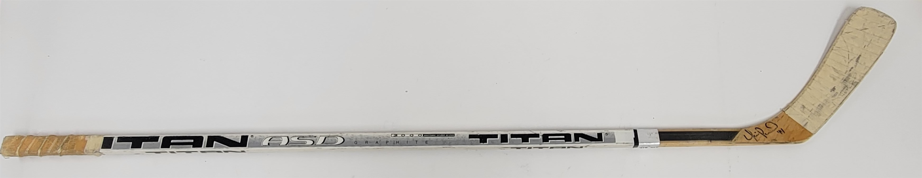 Yanic Perreault 1997-98 Game Used & Autographed Hockey Stick w/ Los Angeles Kings Team Provenance