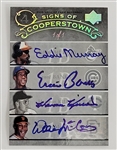 Eddie Murray/Ernie Banks/Harmon Killebrew/Willie McCovey Autographed 2005 Signs of Cooperstown 1 of 1 Card