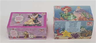 Lot of 2 Factory Sealed The Little Mermaid & Beauty and the Beast Card Sets