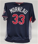 Justin Morneau 2009 Game Used & Autographed All-Star BP Jersey w/ Dave Miedema LOA & PSA/DNA