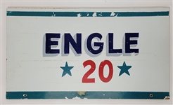 Dave Engle Locker Room Nameplate From Final Season of Met Stadium in Bloomington MN