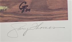Jim Brown Autographed 27x33 Gary Thomas Cleveland Browns Lithograph LE #1202/3200 PSA/DNA