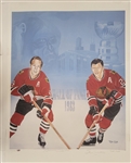 Bobby Hull & Stan Mikita Autographed 26x35 Robert Scott Lithograph LE #270/1983 PSA/DNA