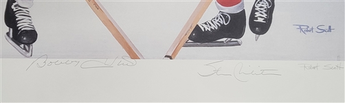Bobby Hull & Stan Mikita Autographed 26x35 Robert Scott Lithograph LE #270/1983 PSA/DNA