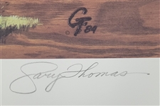 Jim Brown Autographed 27x33 Gary Thomas Cleveland Browns Lithograph LE #1290/3200 PSA/DNA