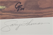 Jim Brown Autographed 27x33 Gary Thomas Cleveland Browns Lithograph LE #1291/3200 PSA/DNA