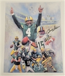 Bart Starr Autographed Limited Edition Jiang Print 18x22 TriStar