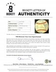 1996 Minnesota Twins Team Signed Baseball w/ Kirby Puckett Beckett LOA
