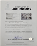 Minnesota Gophers Autographed 27.5x39 Hockey Lithograph Signed by 45 of 50 All-Time Gophers w/ Herb Brooks LE #185/250 Beckett LOA