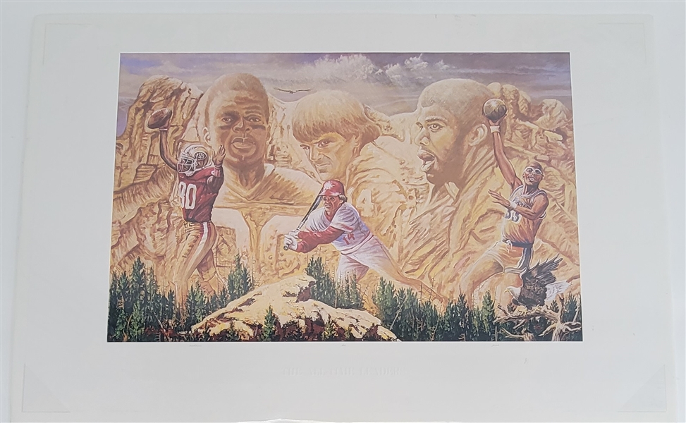 "The All-Time Leaders" Mounted 27x40 Commemorative Print