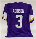 Jordan Addison Autographed Custom Jersey Beckett