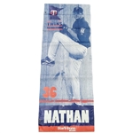 Justin Morneau Autographed & Inscribed Metrodome Walkway Banner JSA