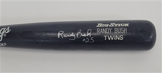 Randy Bush 1993 Minnesota Twins Game Used & Autographed Bat w/ Twins LOA