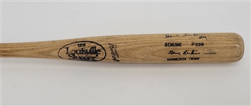 Gene Larkin 1993 Minnesota Twins Game Used & Autographed Bat w/ Twins LOA