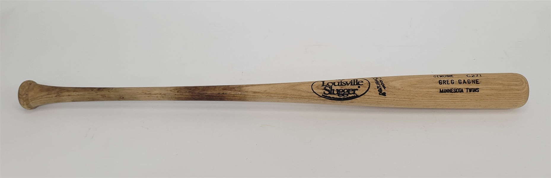 Greg Gagne 1992 Minnesota Twins Game Used Bat w/ Twins LOA