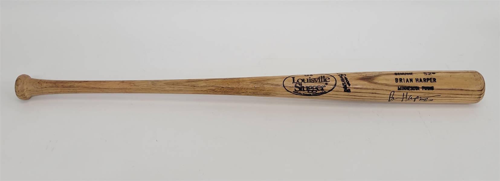 Brian Harper 1993 Minnesota Twins Game Used & Autographed Bat w/ Twins LOA