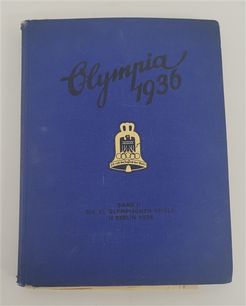 1936 German Olympic Book w/ Olympic Map & Photos of Athletes