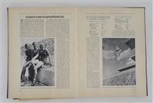 1936 German Olympic Book w/ Olympic Map & Photos of Athletes