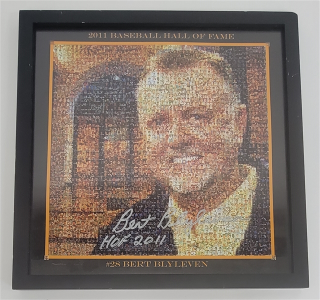 Bert Blyleven 2011 Baseball Hall of Fame Collage Framed Photo Signed - w/Blyleven Signed Letter of Provenance