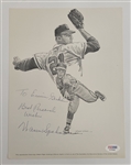 Lot of 2 Warren Spahn & Ozzie Smith Autographed 8x10 Photos and Frank Thomas Autographed Magazine JSA & PSA/DNA