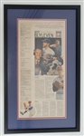 Bert Blyleven Framed Newspaper Front Page Sports - January 6, 2011 - Hall of Fame Inductee - Signed -w/Blyleven Signed Letter of Provenance