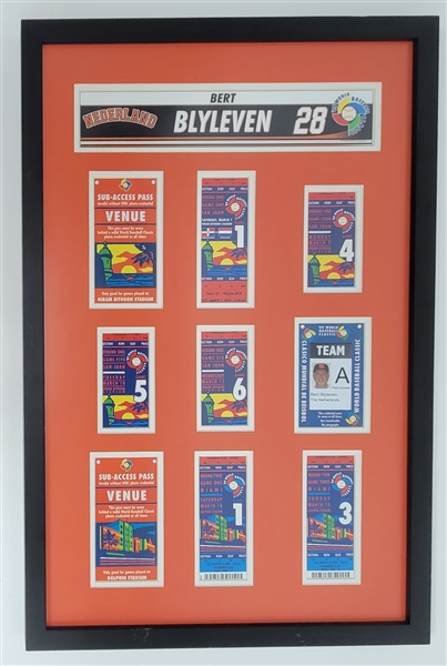 Bert Blyleven 2009 World Baseball Classic Team Netherland Credentials Framed Display Signed - w/Blyleven Signed Letter of Provenance