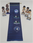 Minnesota Timberwolves 2015-16 Bobblehead Series & Logo Evolution Pennant